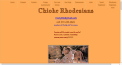 Desktop Screenshot of chiokerhodesians.com