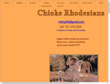 Tablet Screenshot of chiokerhodesians.com